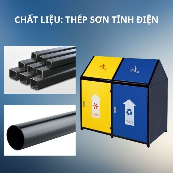 Chất liệu bằng thép sơn tĩnh điện chịu được mọi yếu tố thời tiết ngoài trời