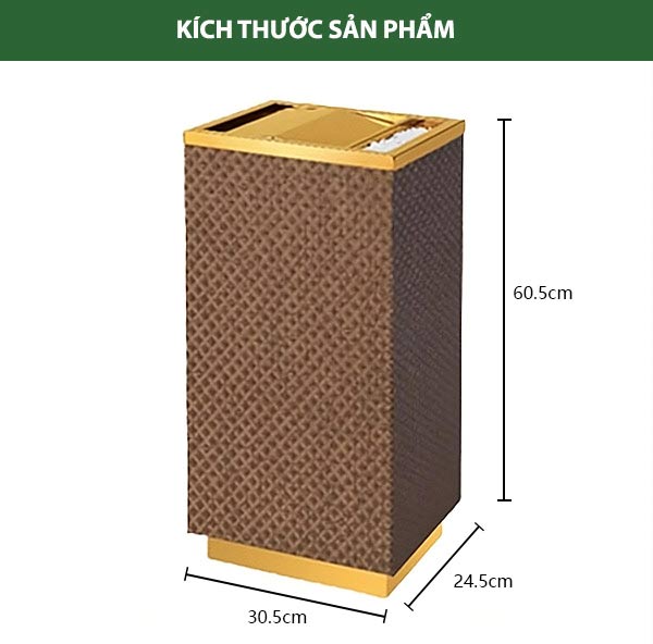Kích thước thùng rác sảnh khách sạn cao cấp