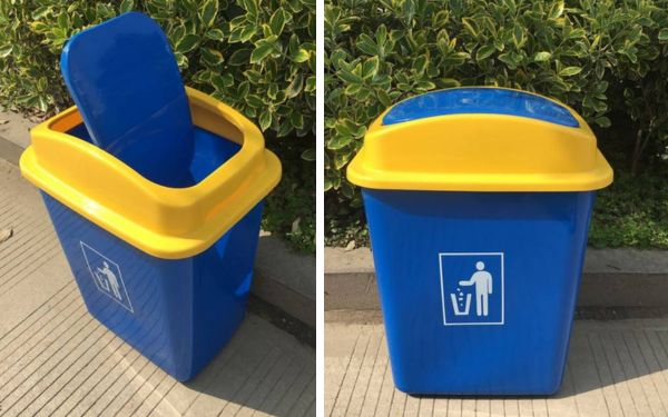 Thiết kế nắp lật tiện lợi, ngăn mùi tốt