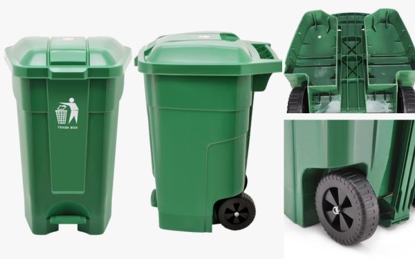 thùng rác nắp đậy