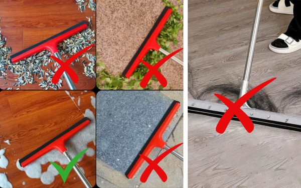 Sử dụng cây gạt sàn sai mục đích dẫn đến tuổi thọ của sản phẩm ngắn hơn