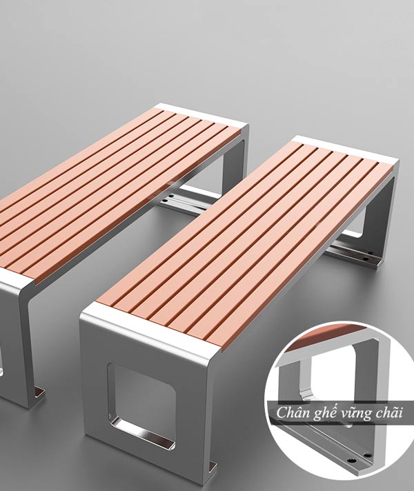 Chân ghế có thể có định bằng ốc vít xuống mặt sàn dễ dàng