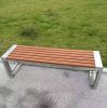Ghế băng công viên inox không tựa lưng