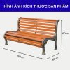 Ghế nhôm đúc ngoài trời nan nhựa giả gỗ