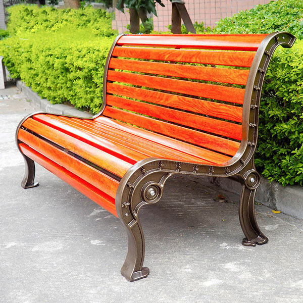 Ghế nhôm đúc ngoài trời nan nhựa giả gỗ