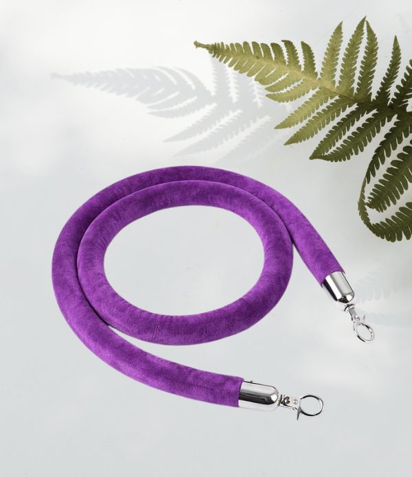 Dây nhung màu tím thay thế cho cột chắn