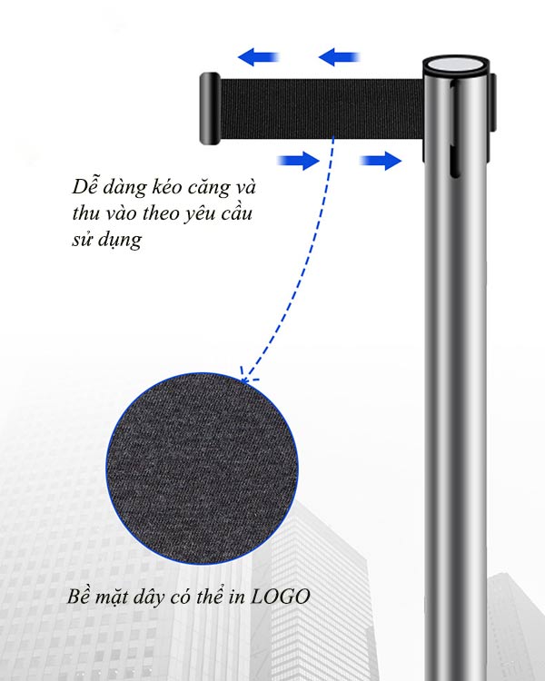Trên bề mặt dây căng có thể in logo tùy theo như cầu cua khách hàng