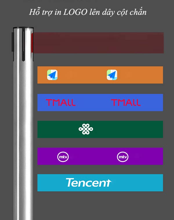 Có thể in logo thương hiệu lên dây căng tùy theo nhu cầu người sử dụng