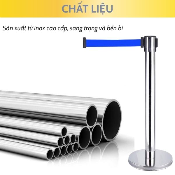 Chất liệu inox bền bỉ, chống gỉ sét ngay cả khi ở điều kiện ngoài trời