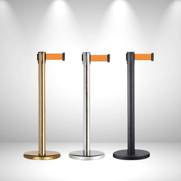 Cột chắn inox dây căng màu cam