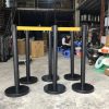 Cột chắn inox dây căng màu vàng