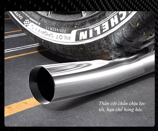 Thân cột chắn cứng cáp, chịu lực tốt, hạn chế móp méo 