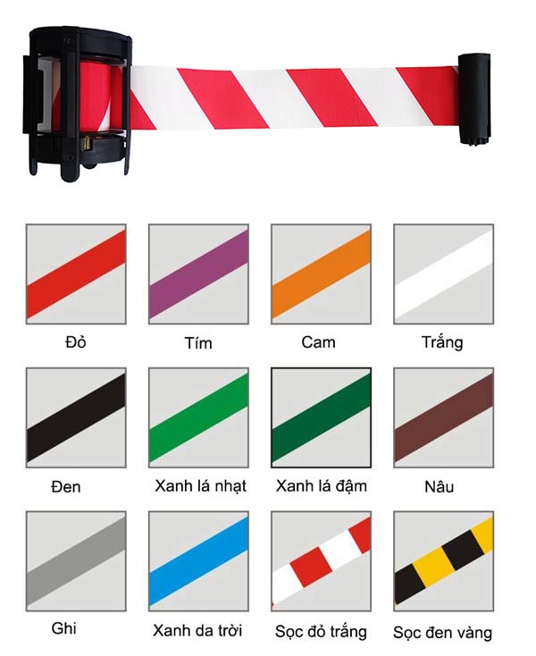 Dây cột chắn Poliva đa dạng kích thước màu sắc