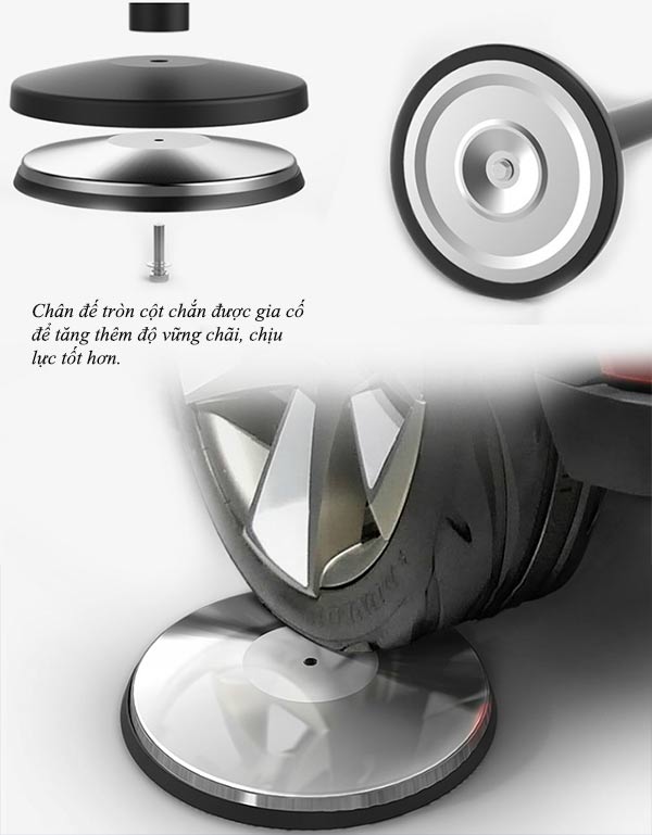 Chân đế vững chãi, chịu được tác động ở môi trường nhiều người qua lại