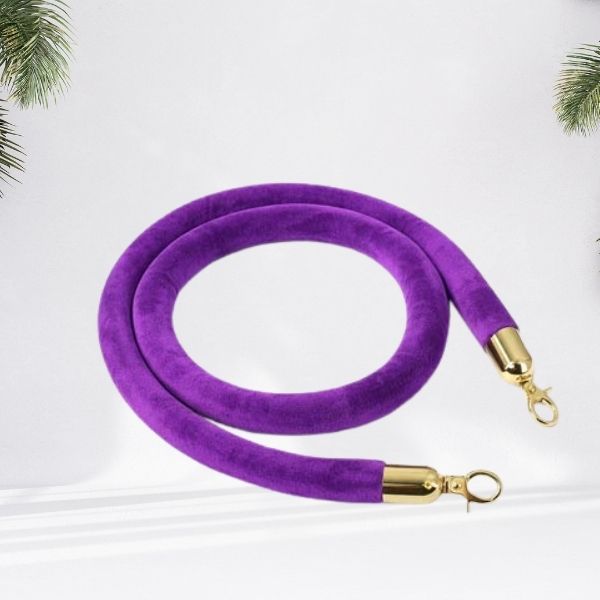 Dây nhung màu tím thay thế cho cột chắn