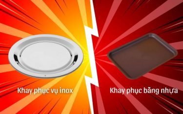 So sánh khay phục vụ inox và khay phục vụ nhựa – Loại nào tốt hơn?