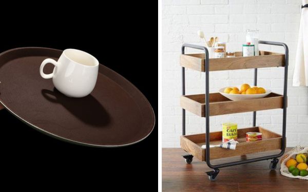 Sự khác biệt giữa khay phục vụ và xe đẩy phục vụ thức ăn