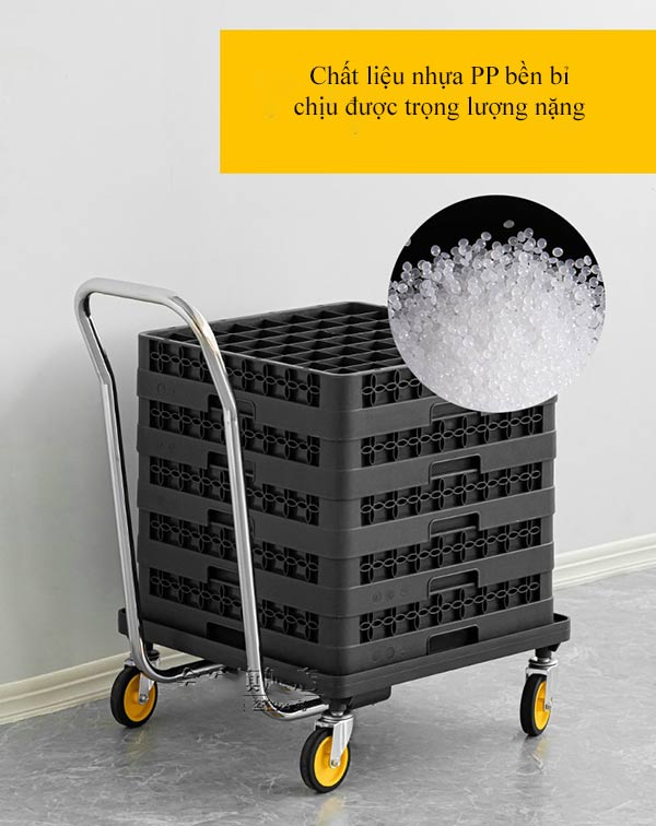 Khay rack nhựa chất lượng cao thường được làm từ nhựa PP