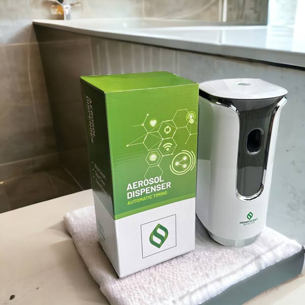 Máy xịt thơm phòng hàng chính hãng có tem, bao bì, hộp in đầy đủ thông tin