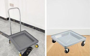 Nên sử dụng xe đẩy khay rack  có tay đẩy hay xe không tay đẩy?