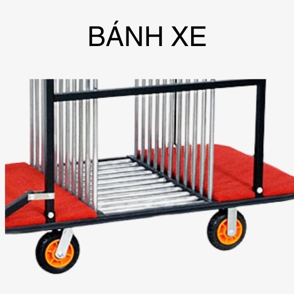 Cấu tạo xe đẩy mặt kính xoay bàn ăn nhà hàng