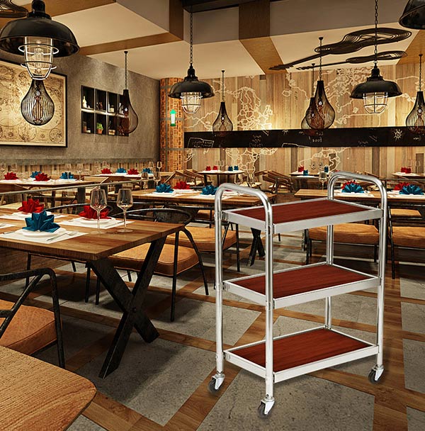 Xe đẩy phục vụ đồ ăn, uống nhiều tầng