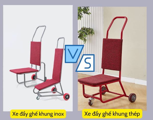 Nên chọn xe đẩy ghế khung thép hay inox