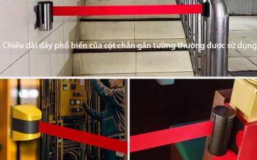 Chiều dài dây phổ biến của cột chắn gắn tường thường được sử dụng?