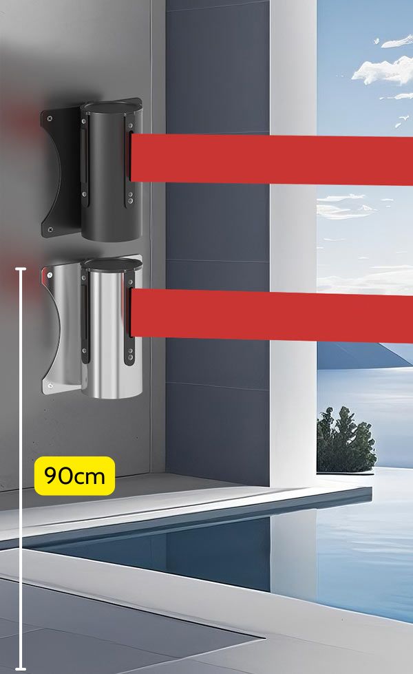 Lắp đặt đầu cột chắn gắn tường cao khoảng 90-100cm 