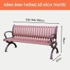 Ghế công viên nhôm đúc nan nhựa