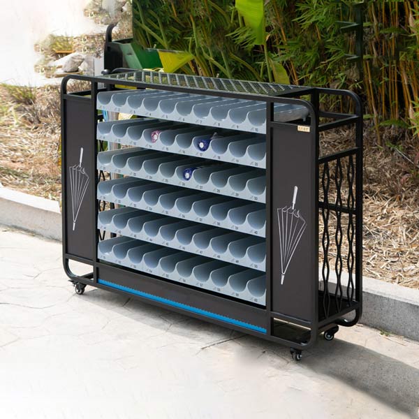 Kệ để ô thép sơn tĩnh điện 60 ngăn bền bỉ, chống gỉ sét tốt