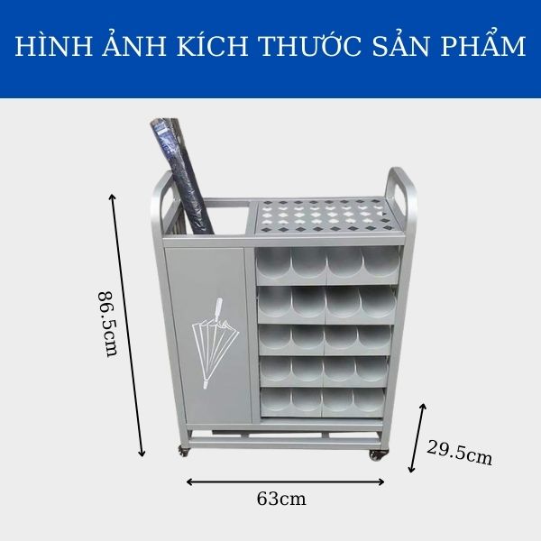 Kích thước kệ để ô dù 20 ngăn