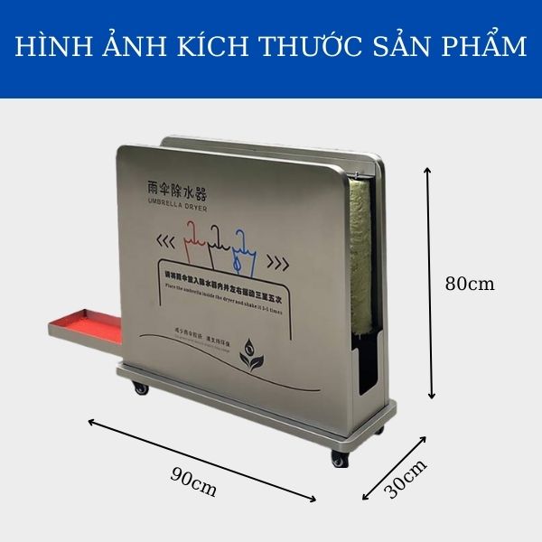 Kích thước khung lau nước trên ô dù