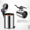Thùng rác inox 304 đạp chân tròn 12L