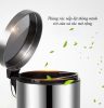 Thùng rác inox 304 đạp chân tròn 12L