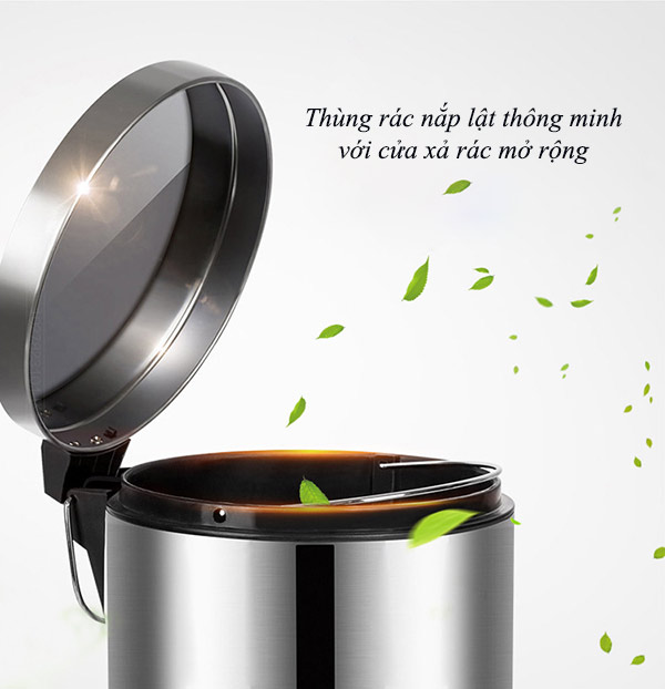 Nắp thùng có thêm cơ chế giảm chấn thông minh