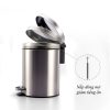 Thùng rác inox 304 đạp chân tròn 5L