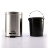 Thùng rác inox 304 đạp chân tròn 5L