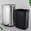 Thùng rác inox vuông đạp chân 12L