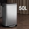 Thùng rác inox vuông đạp chân 50L
