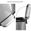 Thùng rác inox vuông đạp chân 8L