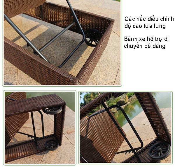 Nên mua ghế nằm hồ bơi có thể điều chỉnh độ cao của tựa lưng