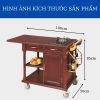 Xe đẩy phục vụ nhà hàng có bếp gas