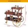 Xe đẩy rượu bằng gỗ 3 tầng