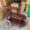 Xe đẩy rượu bằng gỗ 3 tầng