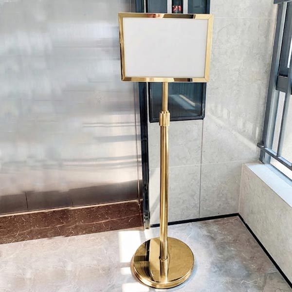 Bảng thông tin inox vàng nâng hạ chất liệu cao cấp, chổng gỉ sét tốt