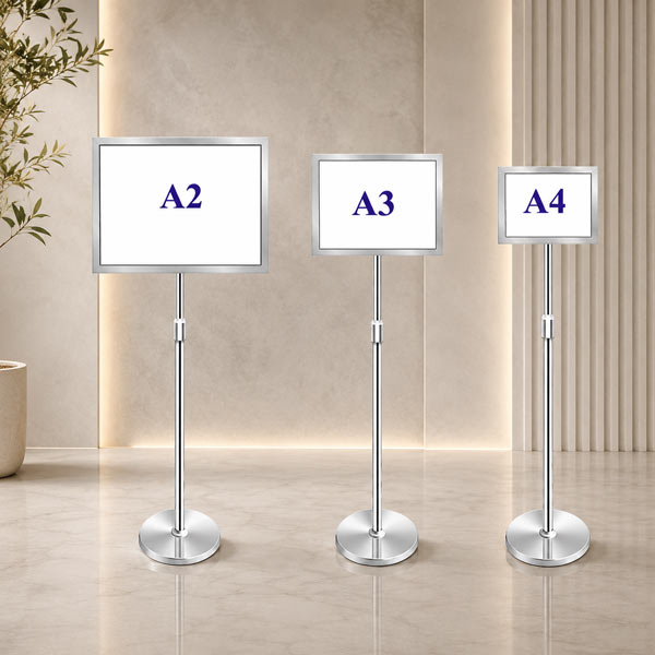 Bảng thông tin bằng inox nâng hạ