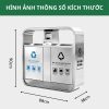 Thùng rác đôi ngoài trời có gạt tàn Paloca