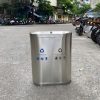 Thùng rác inox 2 ngăn không nắp
