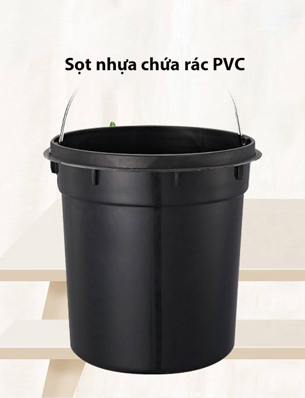 Xô nhựa bên trong thùng rác inox tròn đạp chân cao cấp